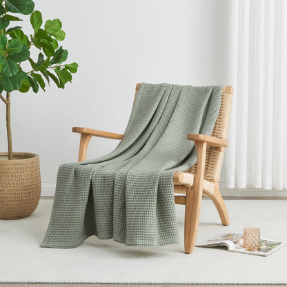 Mikala Collection 100% Cotton Waffle Weave Blanket – view 53