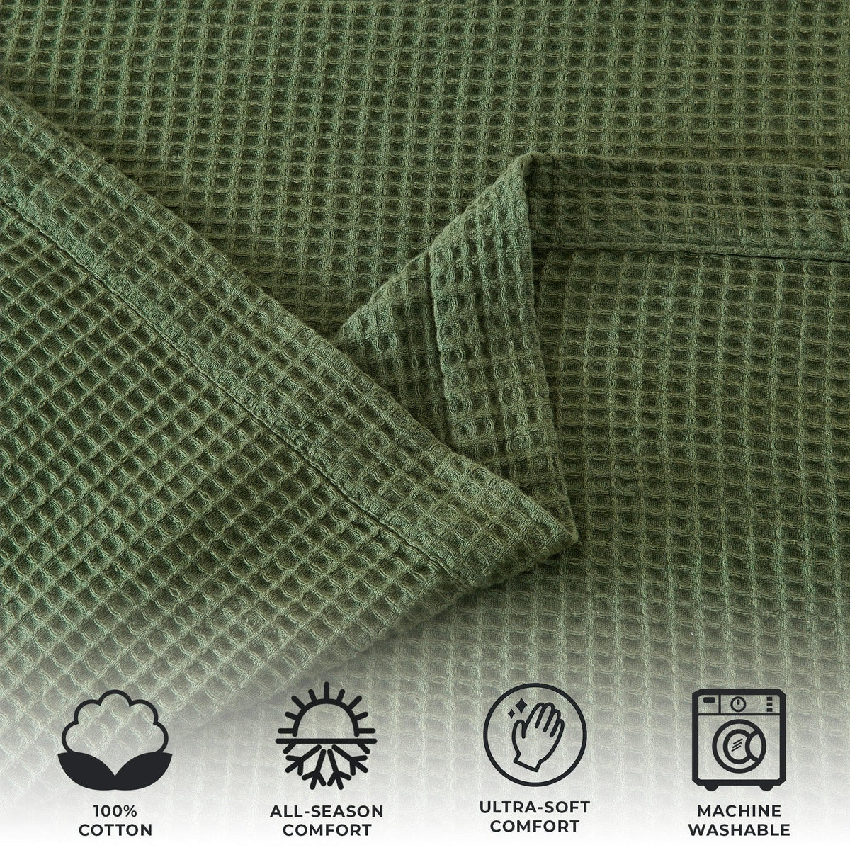 Mikala Collection 100% Cotton Waffle Weave Blanket – view 59