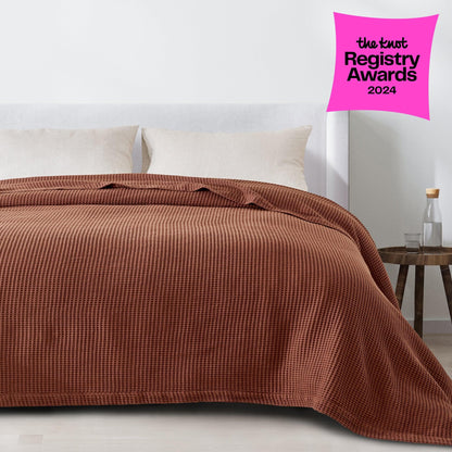 Mikala Collection 100% Cotton Waffle Weave Blanket – view 46