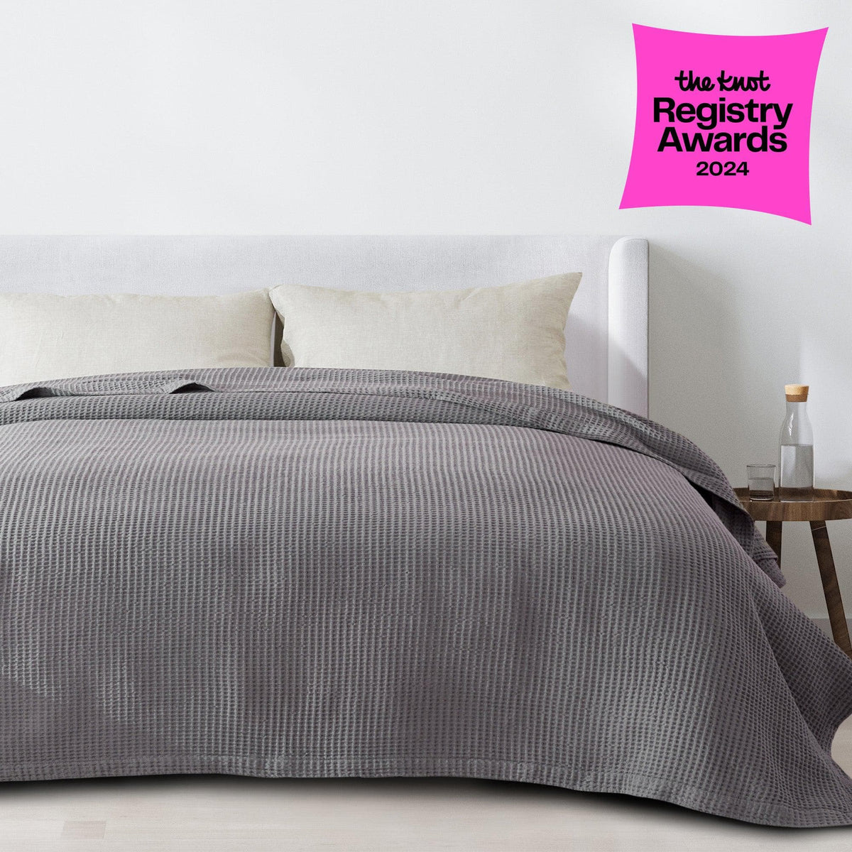 Mikala Collection 100% Cotton Waffle Weave Blanket – view 6