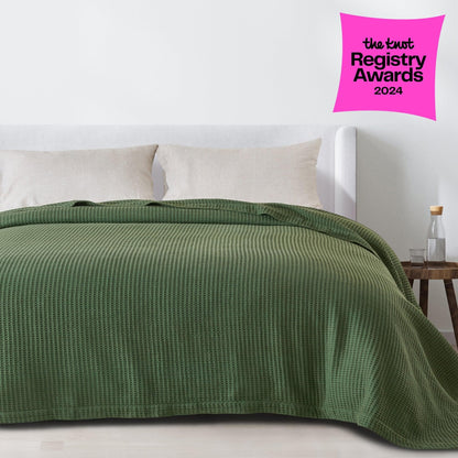 Mikala Collection 100% Cotton Waffle Weave Blanket – view 56