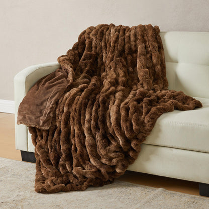 Alondra Collection Ruched Faux Fur Throw Blanket, 50 x 60 Inch – view 28