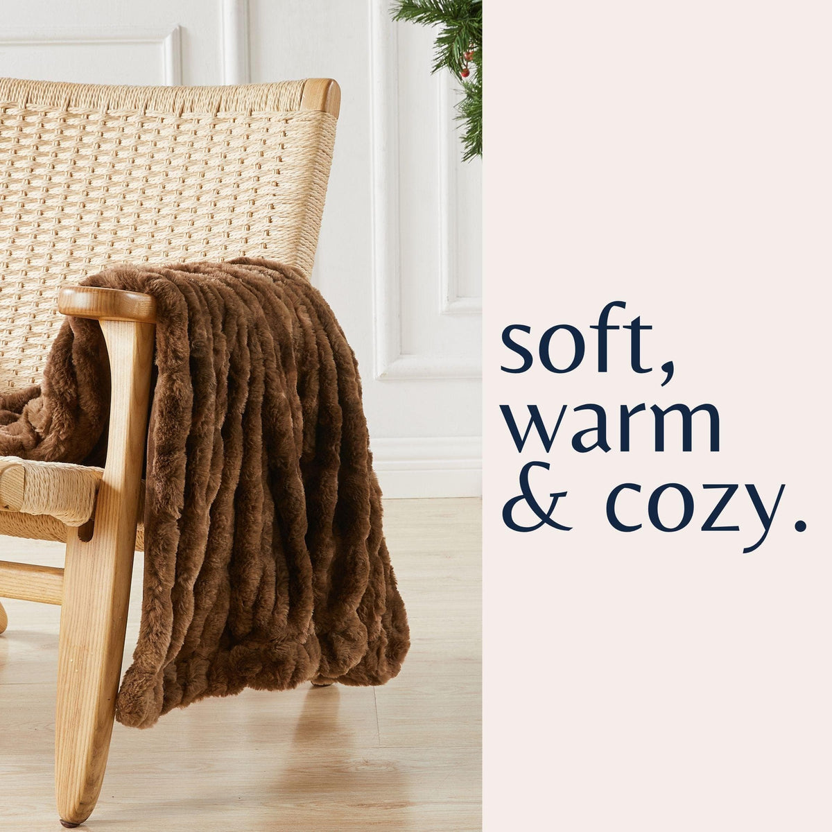 Alondra Collection Ruched Faux Fur Throw Blanket, 50 x 60 Inch – view 30