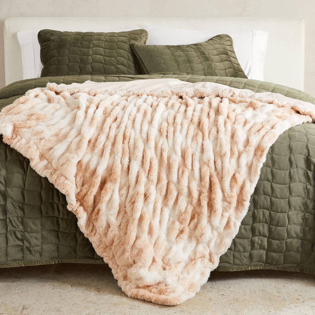 Alondra Collection Ruched Faux Fur Throw Blanket, 50 x 60 Inch – view 32