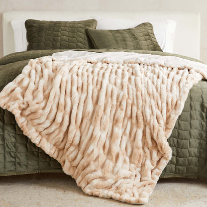 Alondra Collection Ruched Faux Fur Throw Blanket, 50 x 60 Inch – view 38