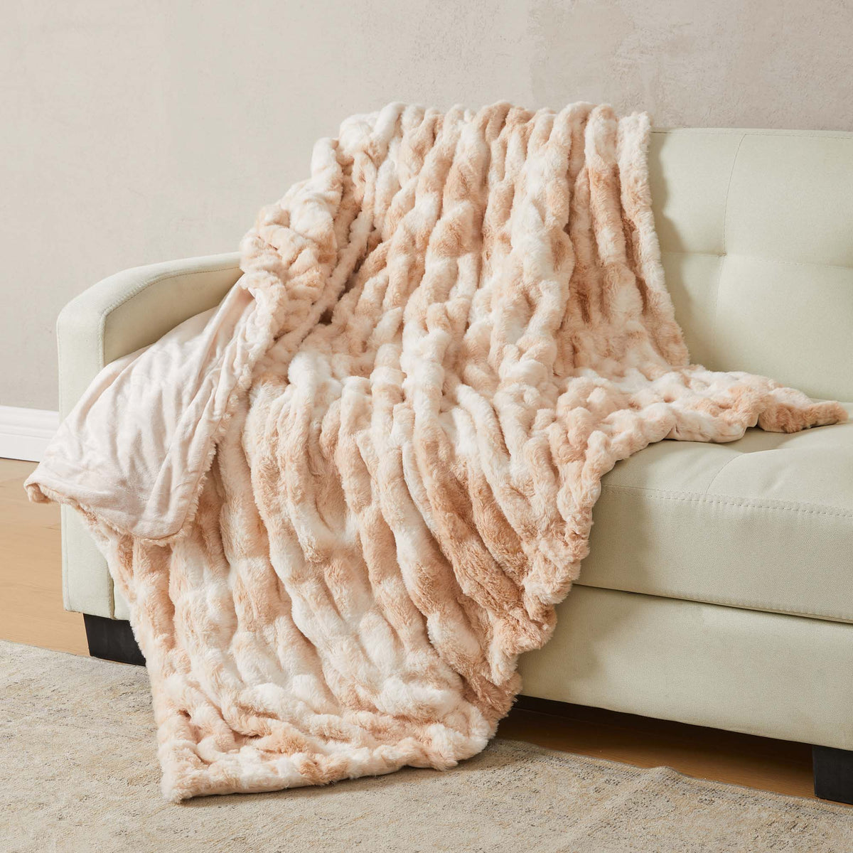 Alondra Collection Ruched Faux Fur Throw Blanket, 50 x 60 Inch – view 40