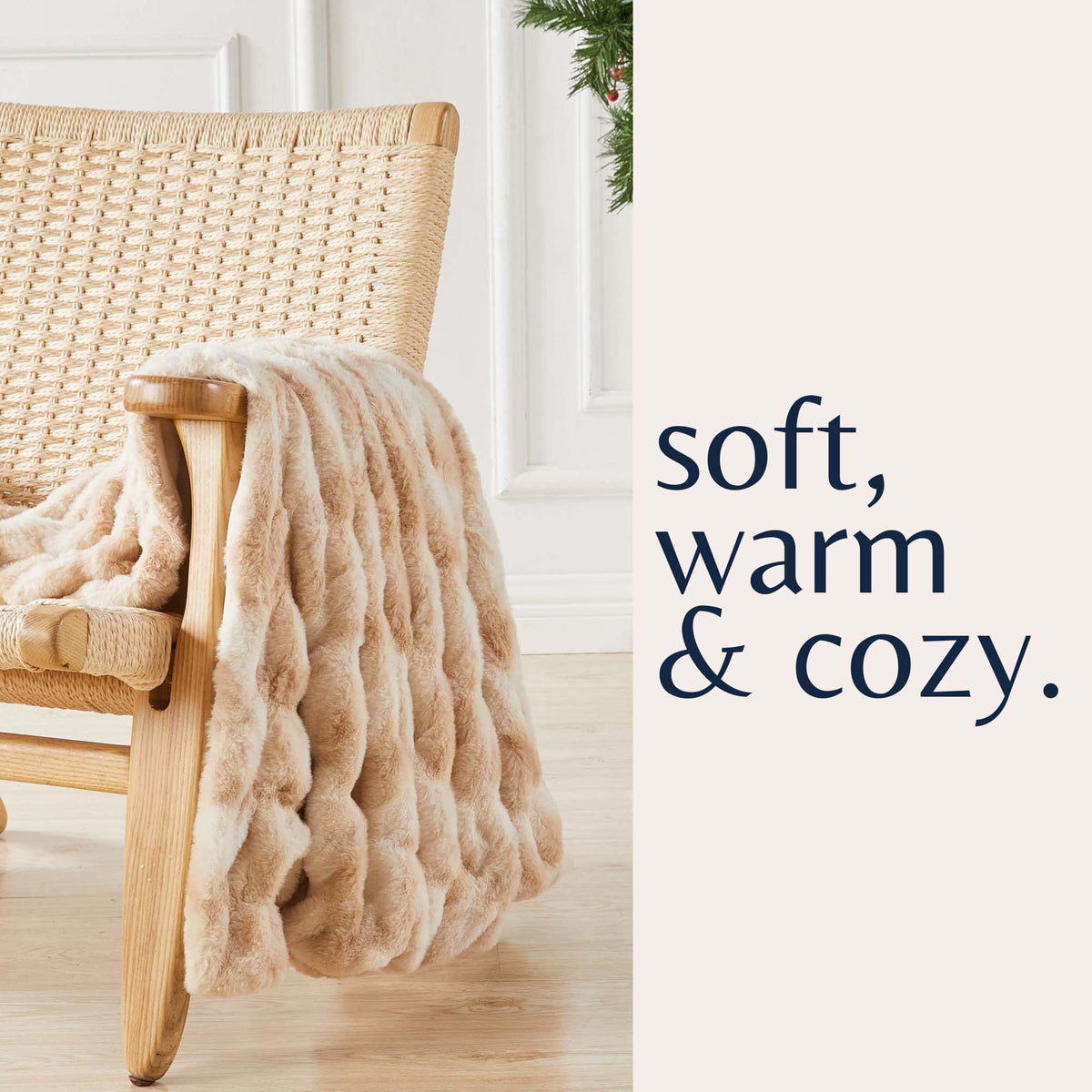 Alondra Collection Ruched Faux Fur Throw Blanket, 50 x 60 Inch – view 42