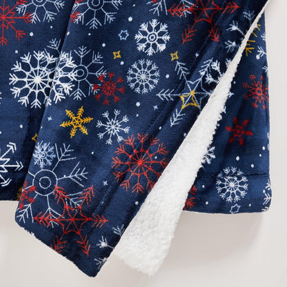 Eve Collection Holiday Velvet Plush Sherpa Throw Blanket, 50 x 60 – view 47