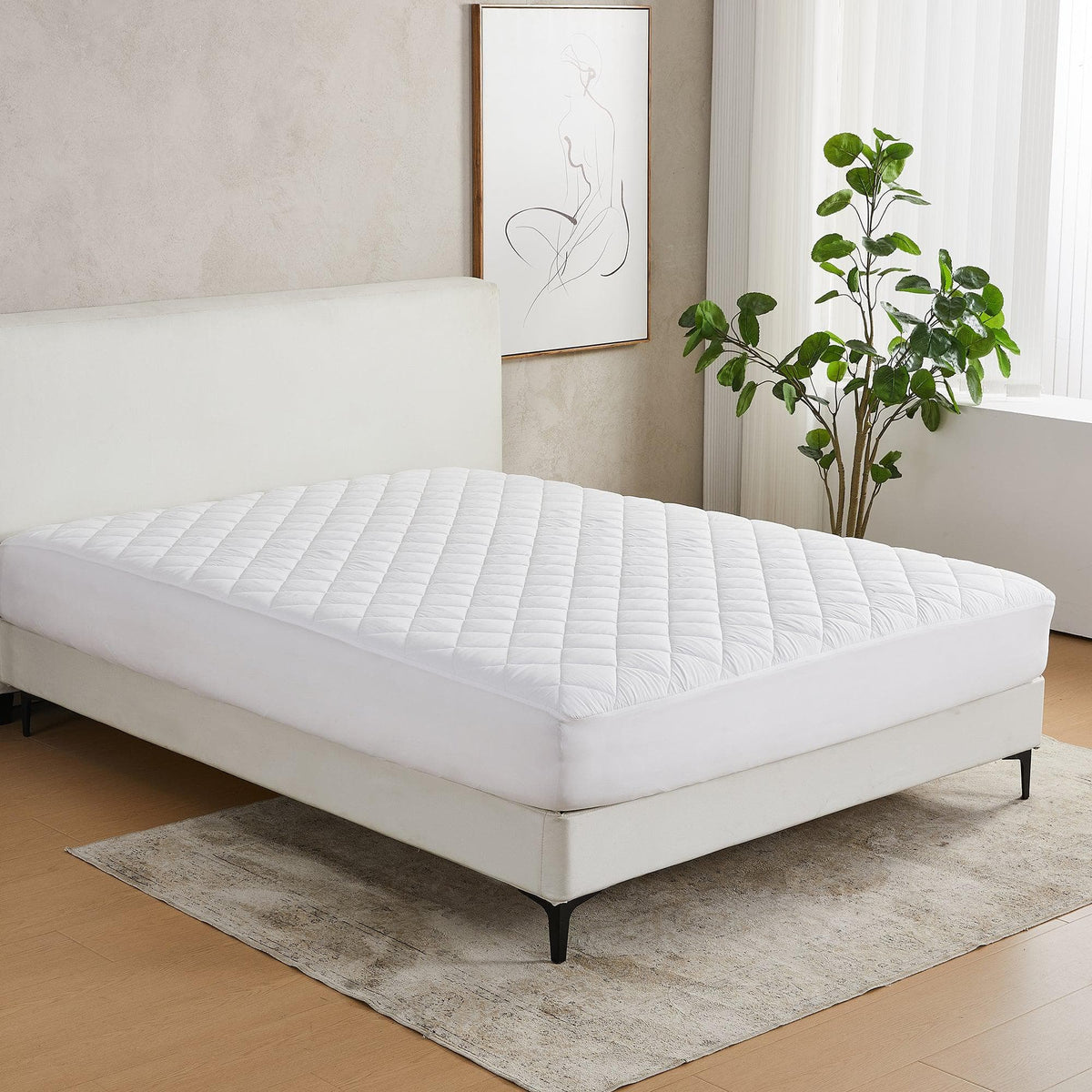 Down Alternative Waterproof Quilted Mattress Pad