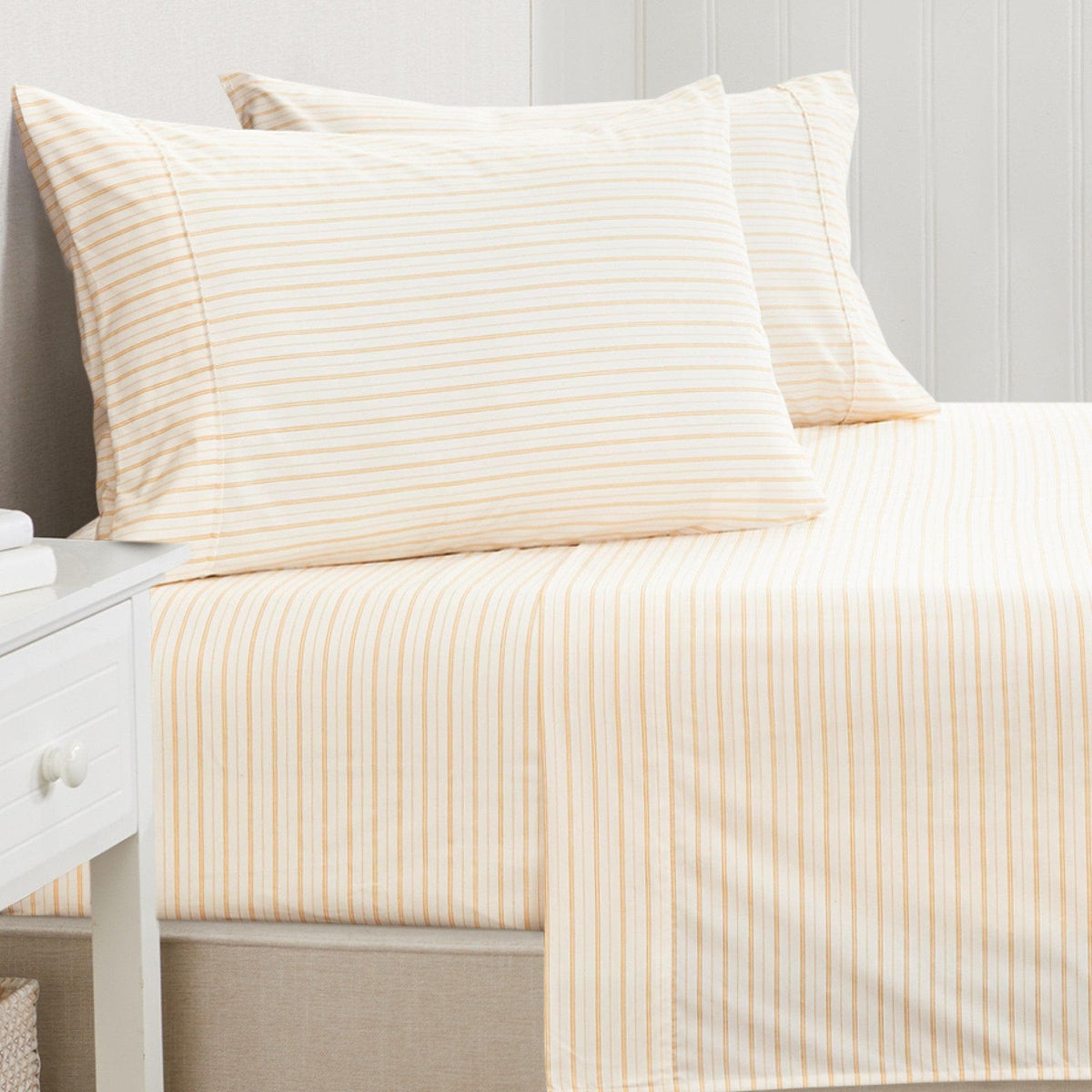 Classic Stripe Microfiber Sheet Set – Adeline Collection – view 29