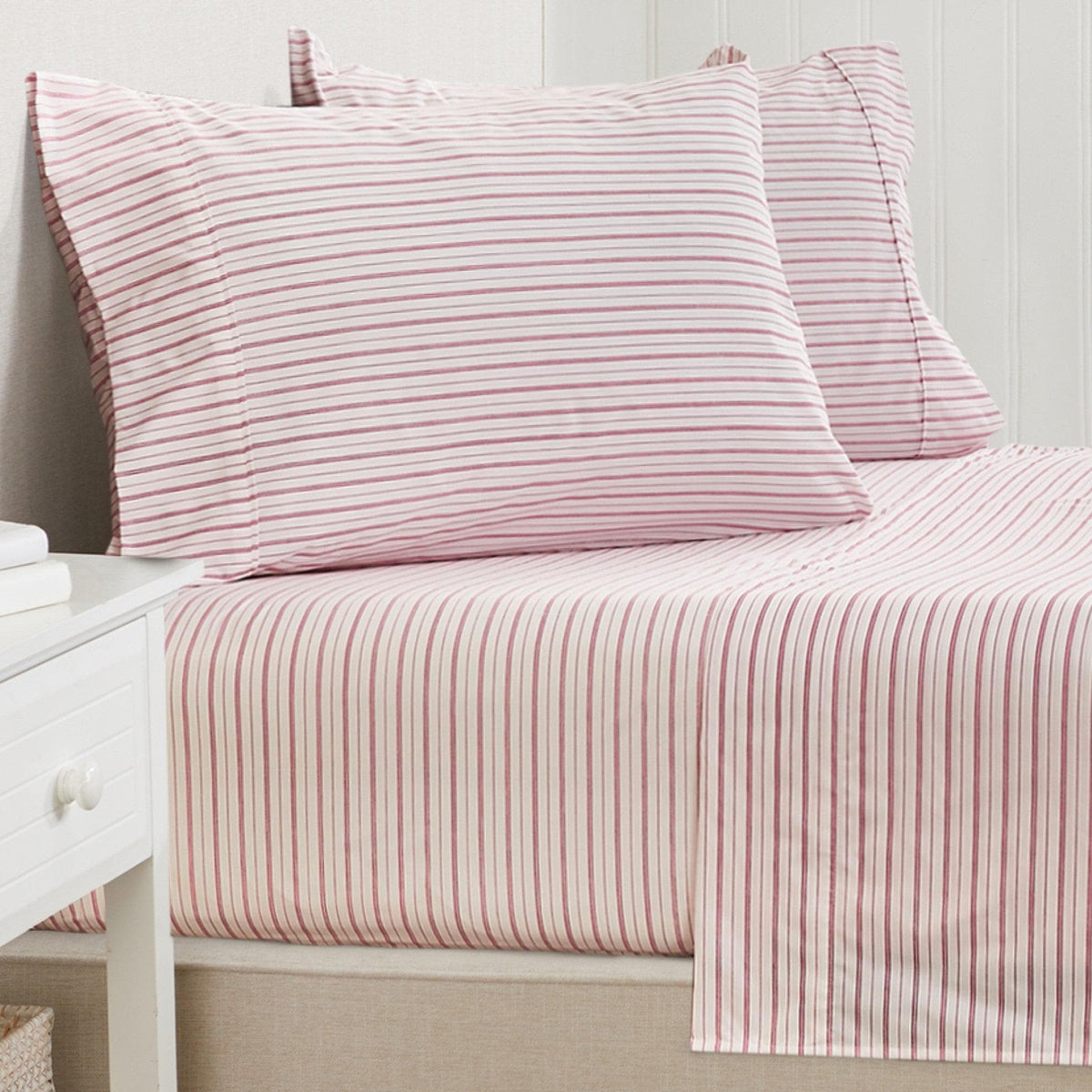 Classic Stripe Microfiber Sheet Set – Adeline Collection – view 31