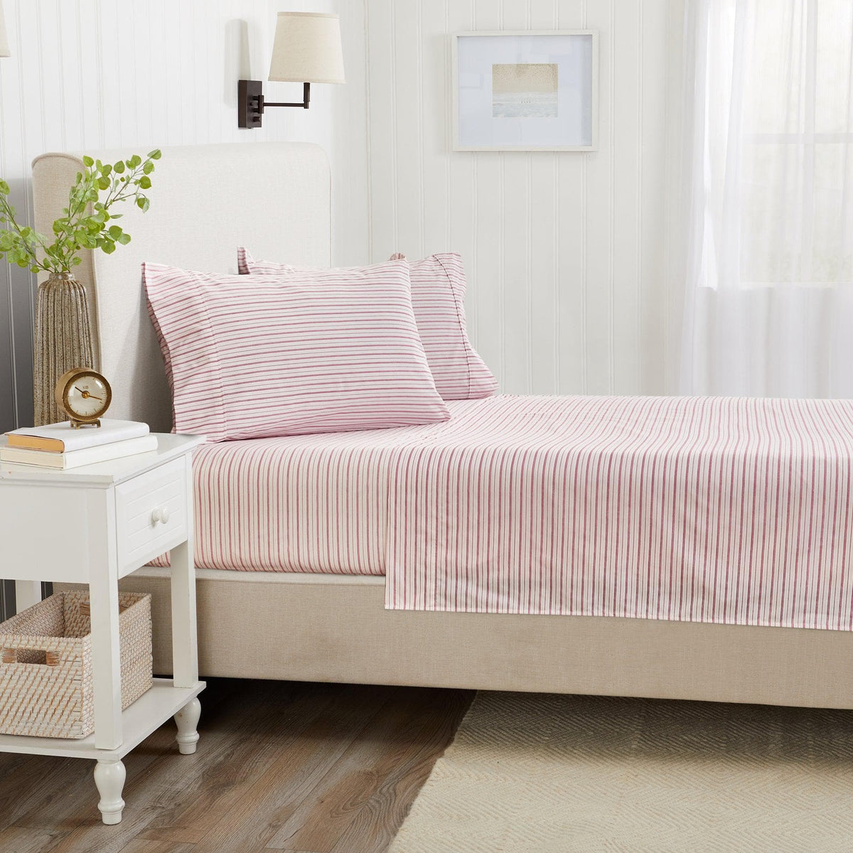 Classic Stripe Microfiber Sheet Set – Adeline Collection – view 32