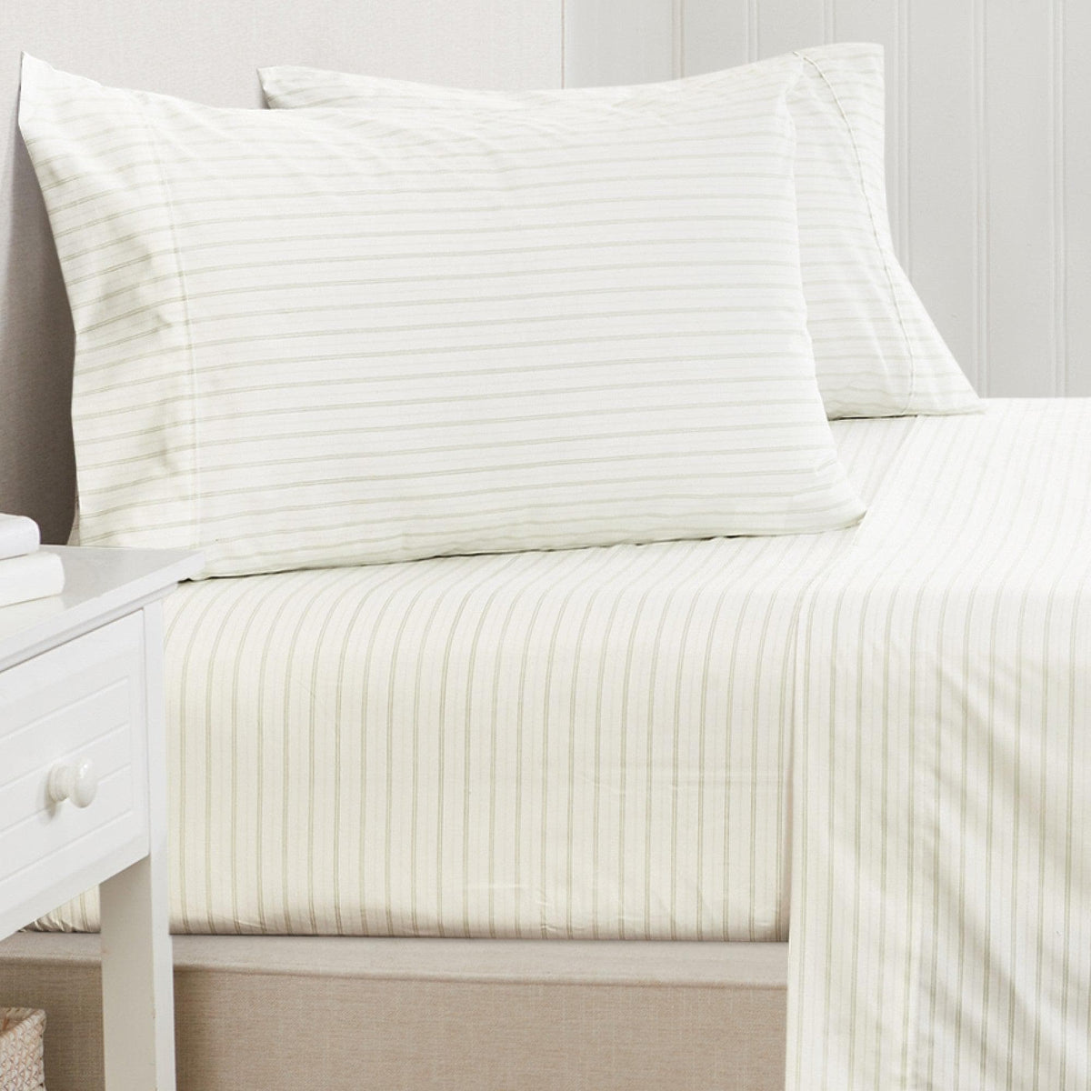 Classic Stripe Microfiber Sheet Set – Adeline Collection – view 33