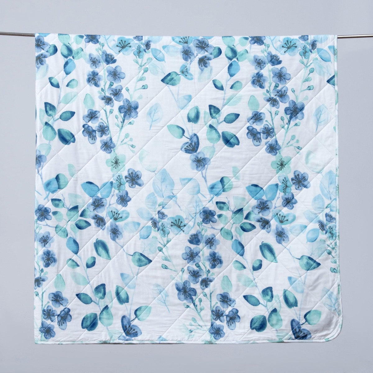 Miranda Watercolor Floral Leaves Quilt Set – Three-Piece – view 3