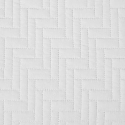 Solid Herringbone Stitched Quilt Set with Shams – Louise Collection – view 4