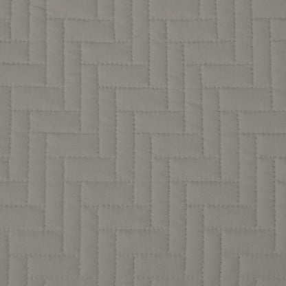 Solid Herringbone Stitched Quilt Set with Shams – Louise Collection – view 9