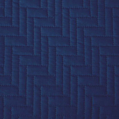 Solid Herringbone Stitched Quilt Set with Shams – Louise Collection – view 14