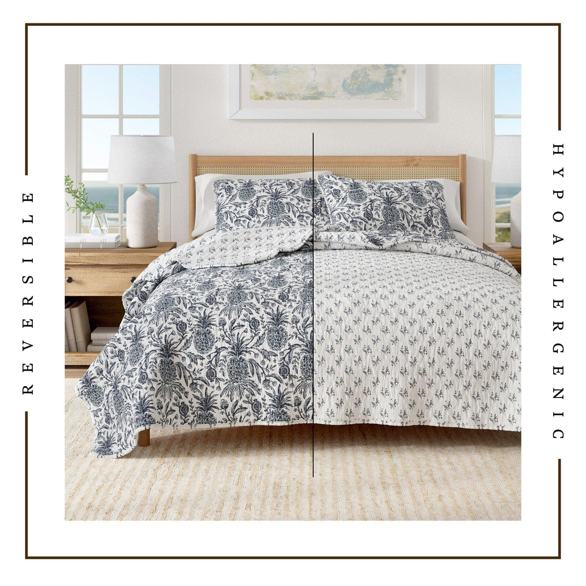Pineapple Grove Printed Cotton Quilt Set – Bernice Collection – view 3