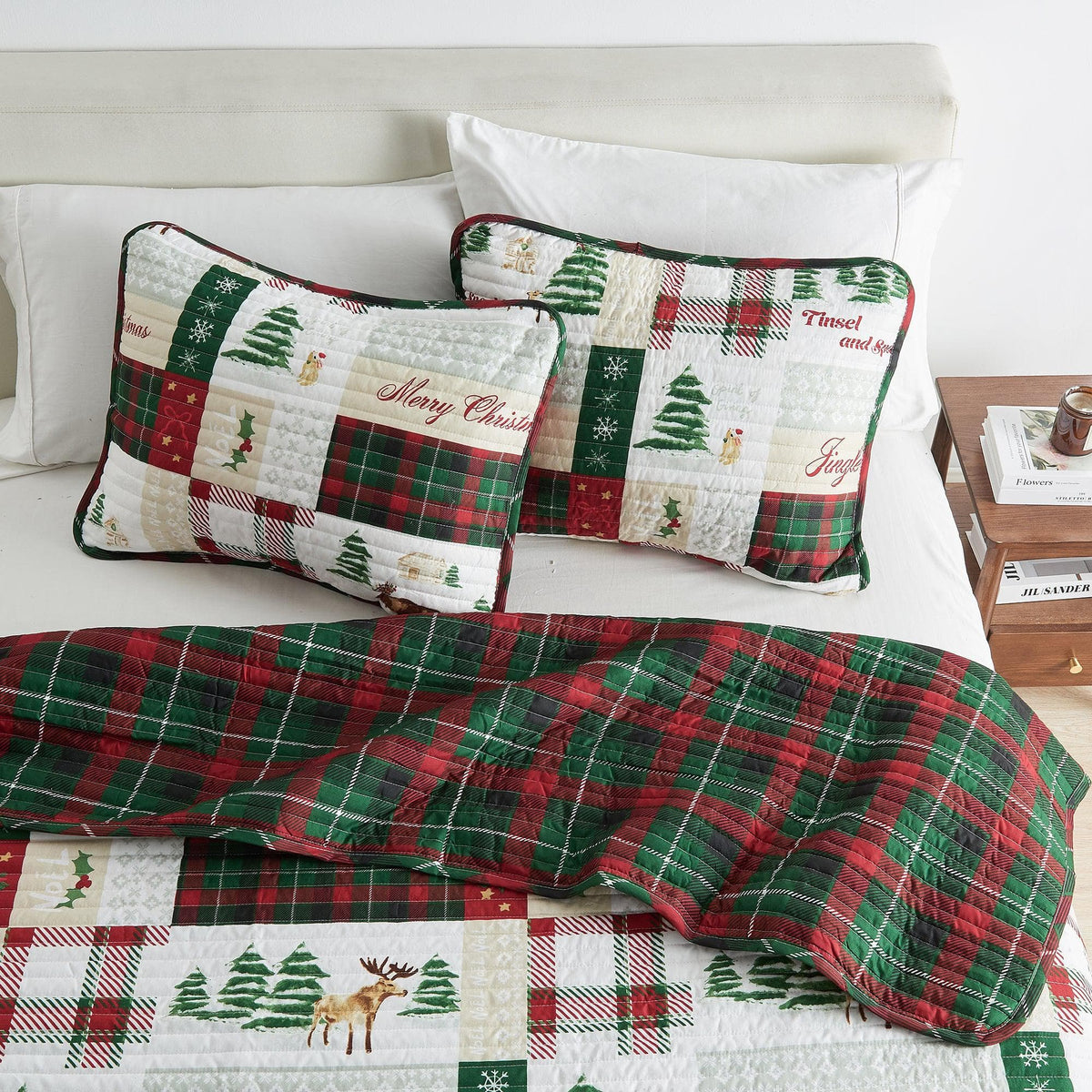 Colorful Holiday Print Quilt Set – Midnight Magic Collection – view 8