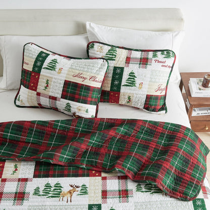 Colorful Holiday Print Quilt Set – Midnight Magic Collection – view 8