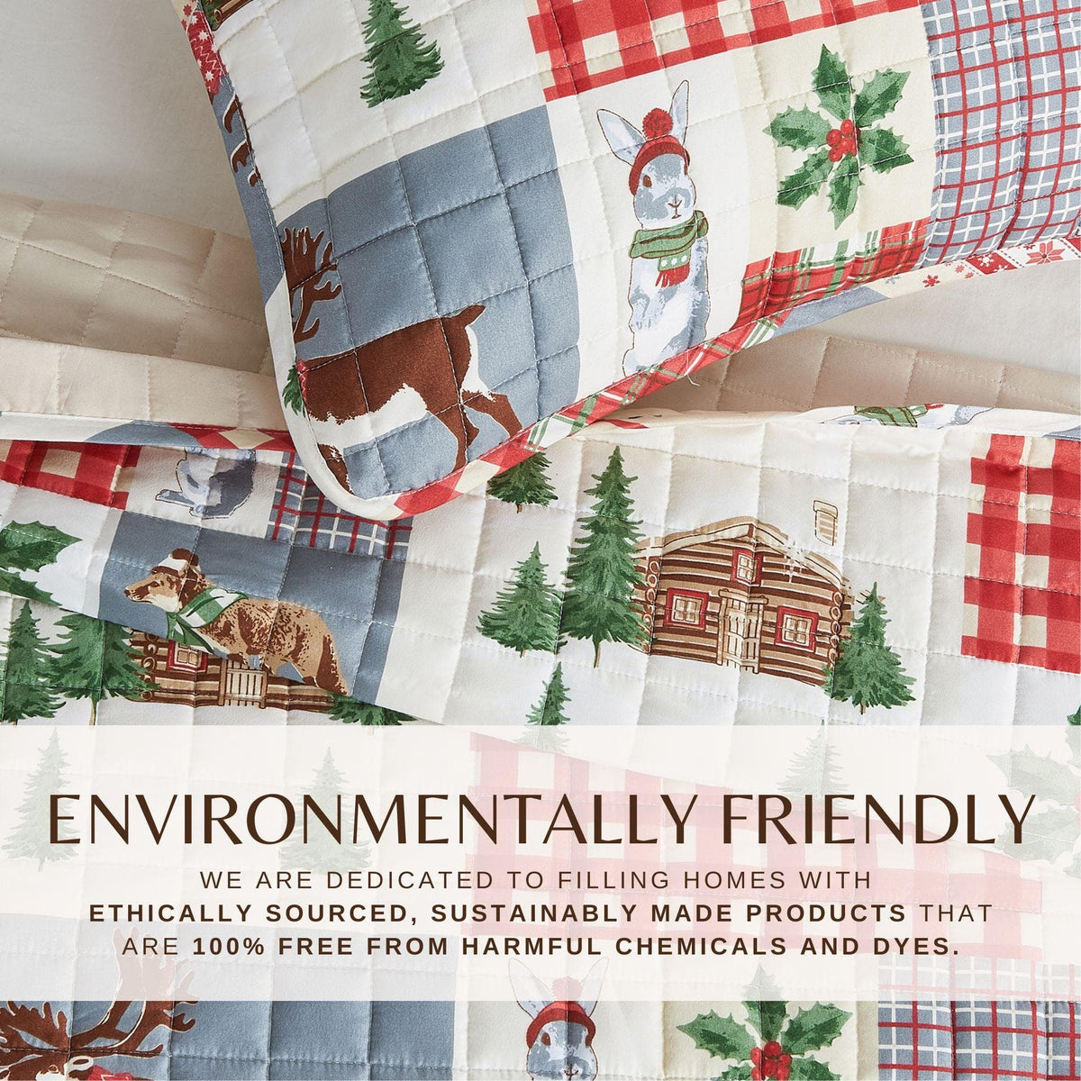 Colorful Holiday Print Quilt Set – Midnight Magic Collection – view 17