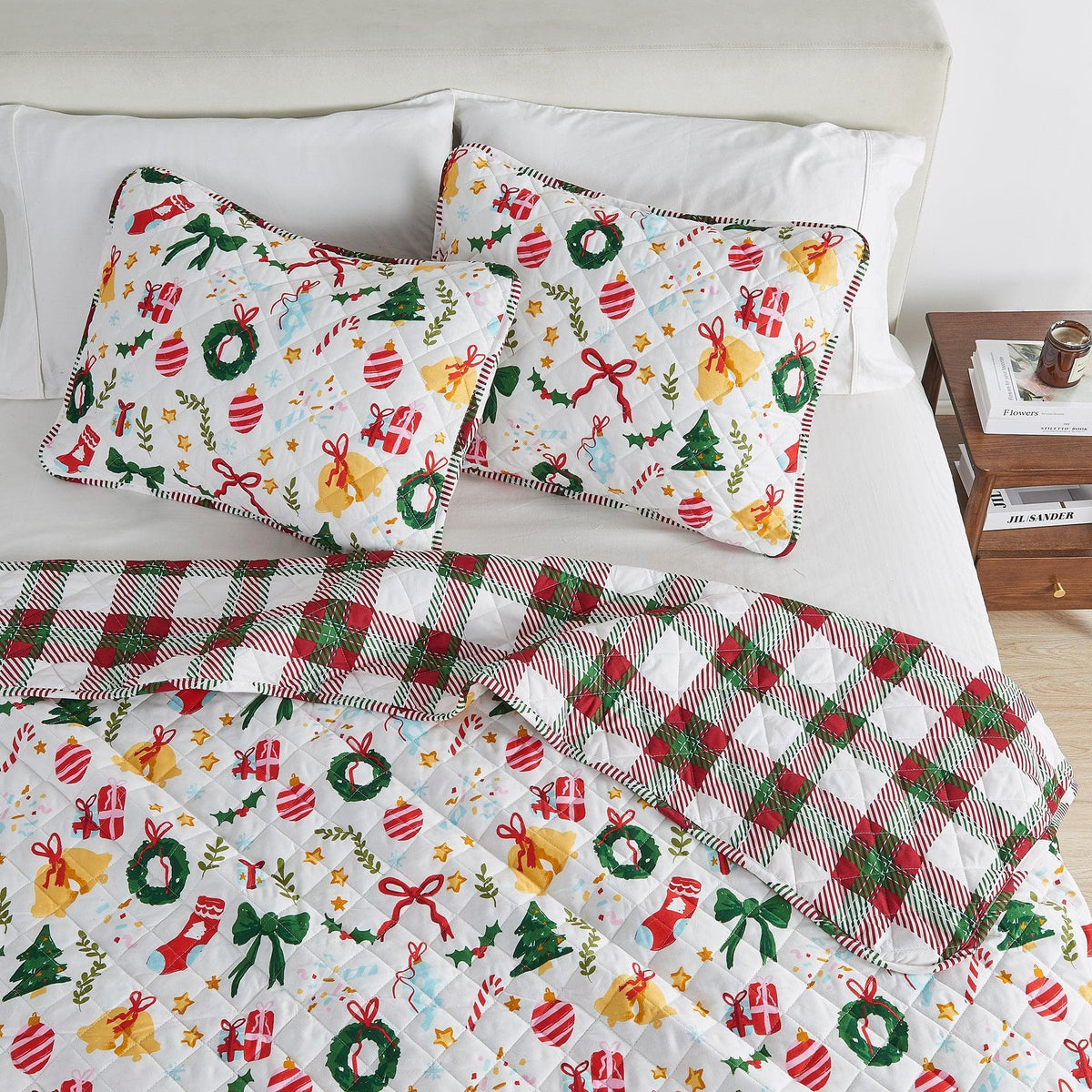 Colorful Holiday Print Quilt Set – Midnight Magic Collection – view 20