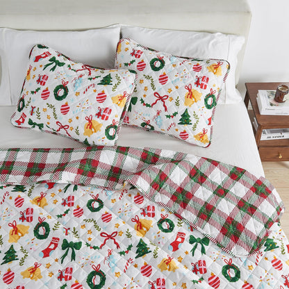 Colorful Holiday Print Quilt Set – Midnight Magic Collection – view 20