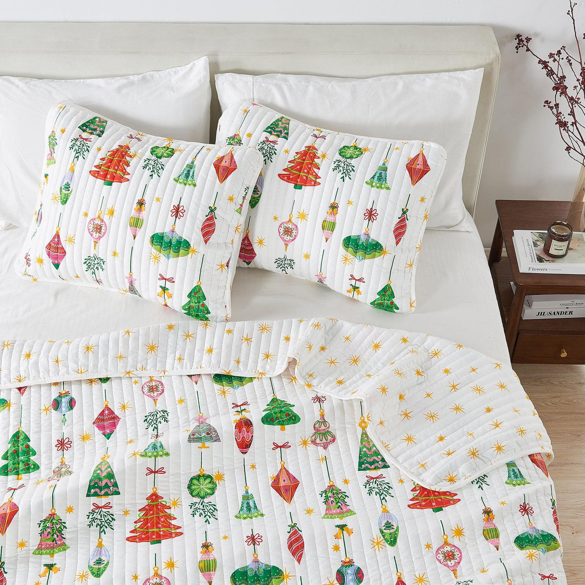 Colorful Holiday Print Quilt Set – Midnight Magic Collection – view 38