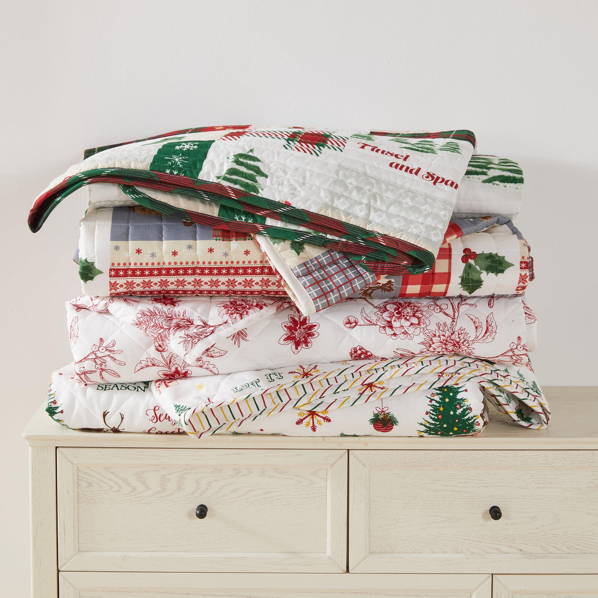 Colorful Holiday Print Quilt Set – Midnight Magic Collection – view 42