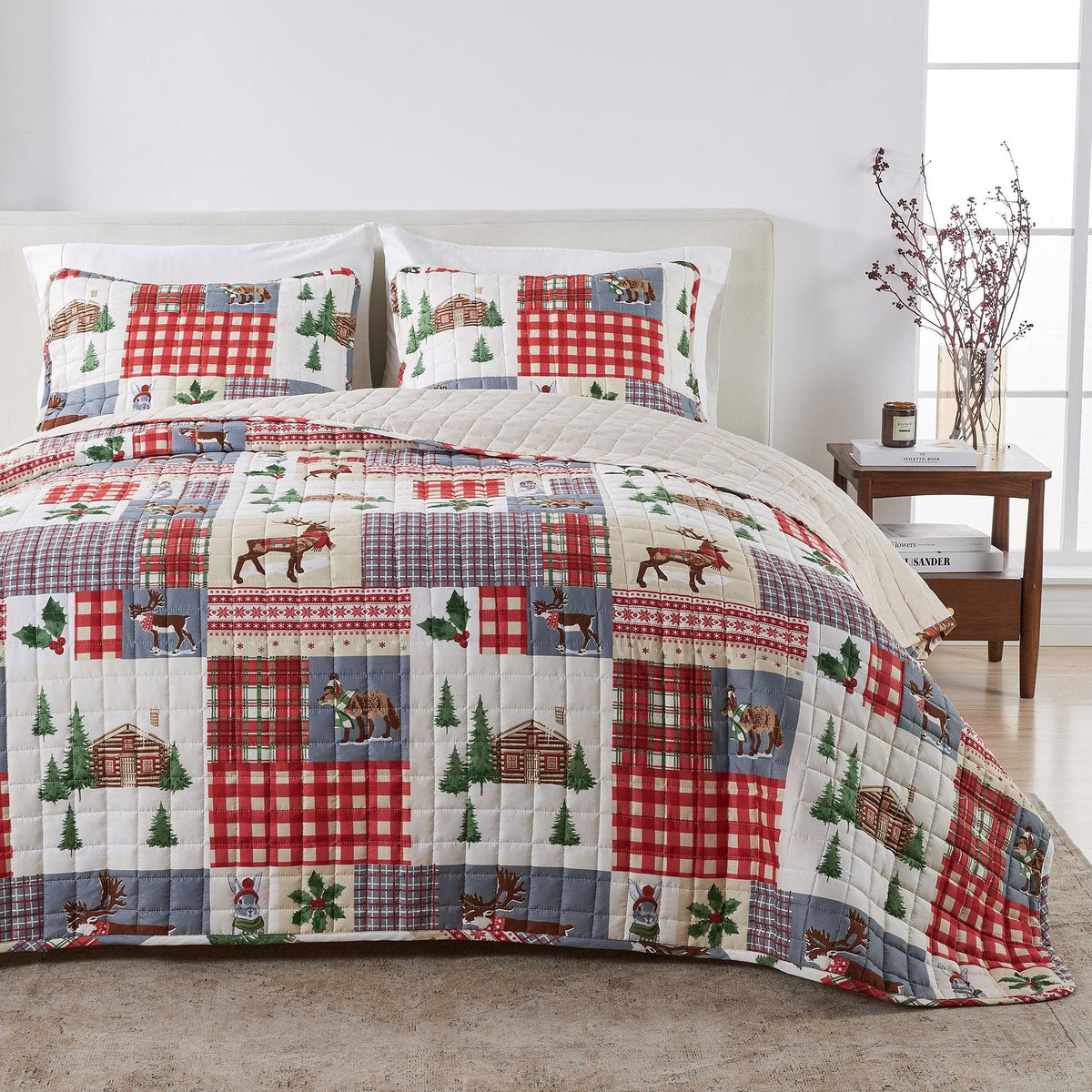 Colorful Holiday Print Quilt Set – Midnight Magic Collection – view 13