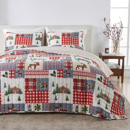 Colorful Holiday Print Quilt Set – Midnight Magic Collection – view 13