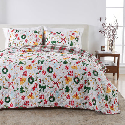 Colorful Holiday Print Quilt Set – Midnight Magic Collection – view 19