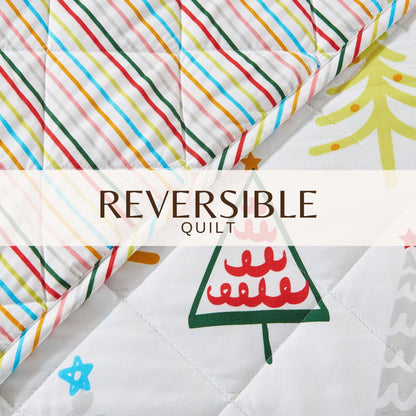Colorful Holiday Print Quilt Set – Midnight Magic Collection – view 34