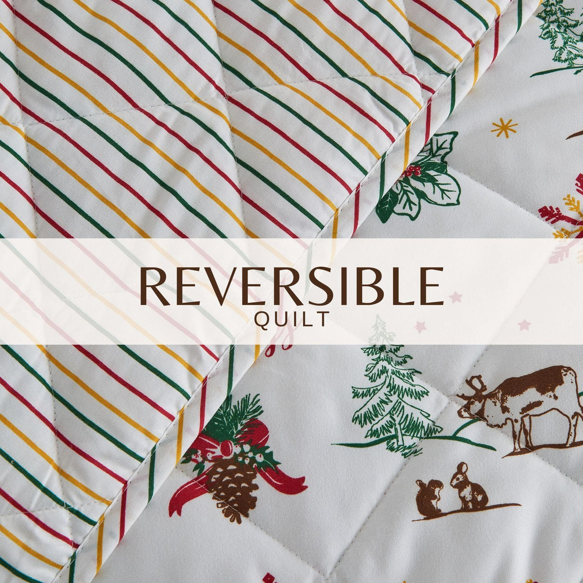 Colorful Holiday Print Quilt Set – Midnight Magic Collection – view 4
