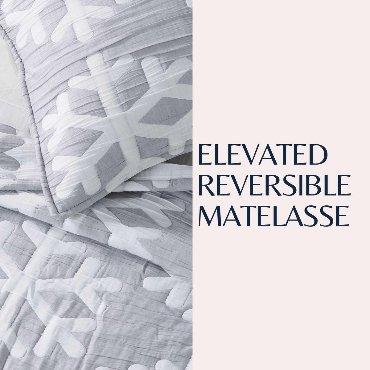 Reversible Matelassé Snowflake Quilt Set – Nino Collection – view 11