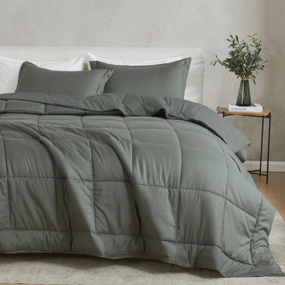 Brushed Microfiber Reversible Comforter Set