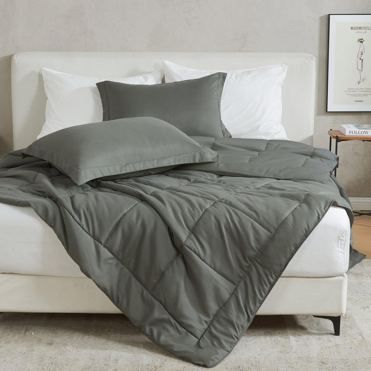 Reversible Brushed Microfiber Comforter Set – Odette Collection – view 2