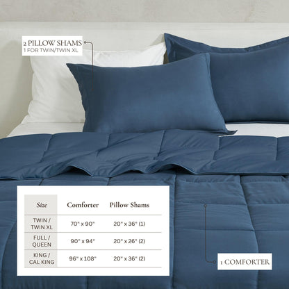 Reversible Brushed Microfiber Comforter Set – Odette Collection – view 16