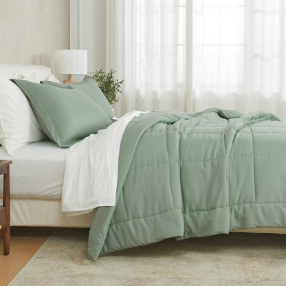 Reversible Brushed Microfiber Comforter Set – Odette Collection – view 21
