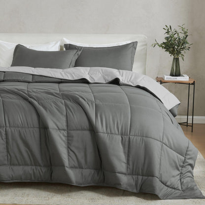 Reversible Brushed Microfiber Comforter Set – Odette Collection – view 25
