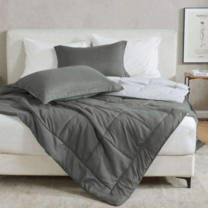 Reversible Brushed Microfiber Comforter Set – Odette Collection – view 26