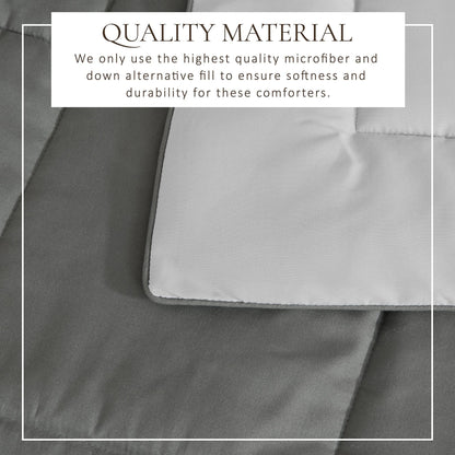 Reversible Brushed Microfiber Comforter Set – Odette Collection – view 29