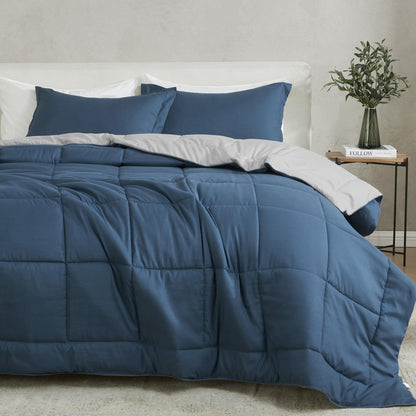 Reversible Brushed Microfiber Comforter Set – Odette Collection – view 31