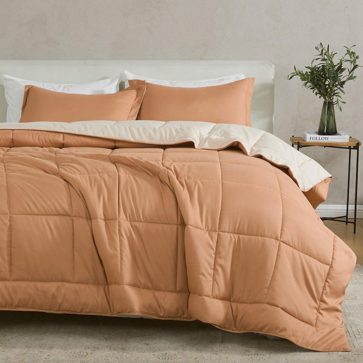 Reversible Brushed Microfiber Comforter Set – Odette Collection – view 37