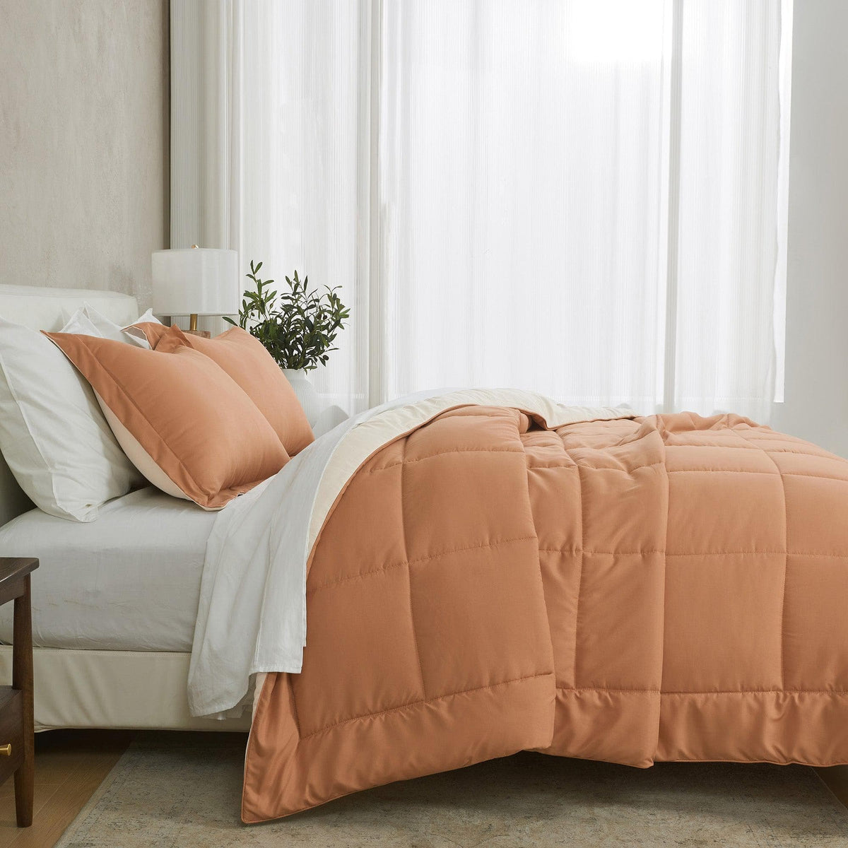 Reversible Brushed Microfiber Comforter Set – Odette Collection – view 39