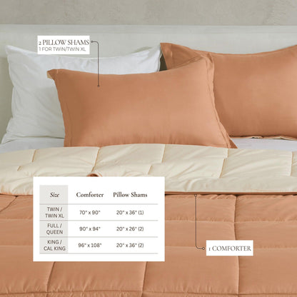 Reversible Brushed Microfiber Comforter Set – Odette Collection – view 40