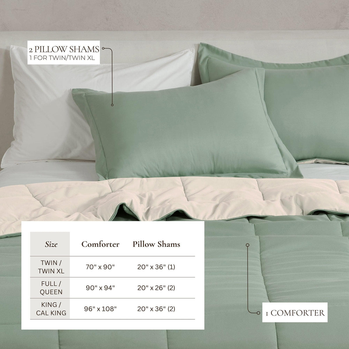 Reversible Brushed Microfiber Comforter Set – Odette Collection – view 46