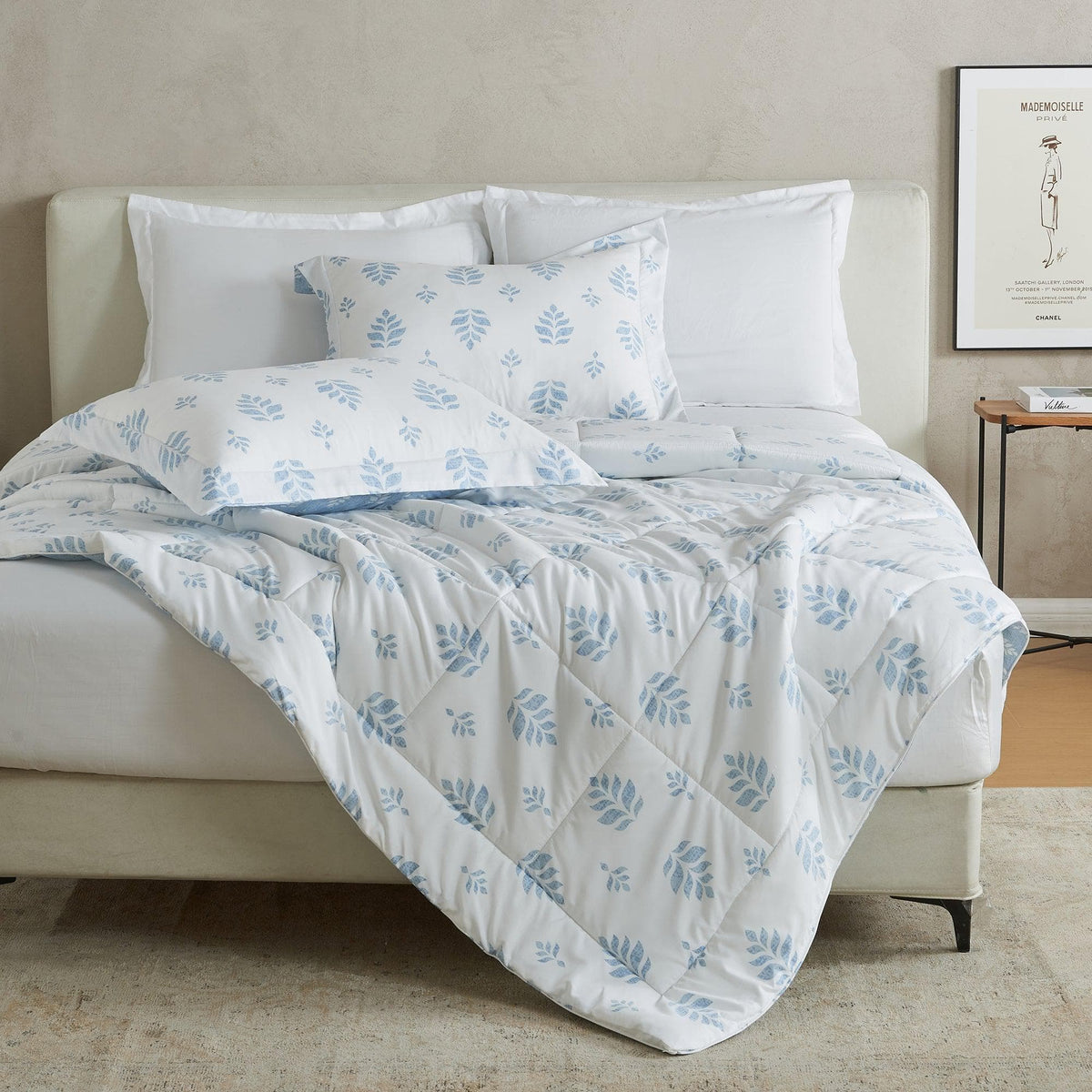 Reversible Brushed Microfiber Comforter Set – Odette Collection – view 51