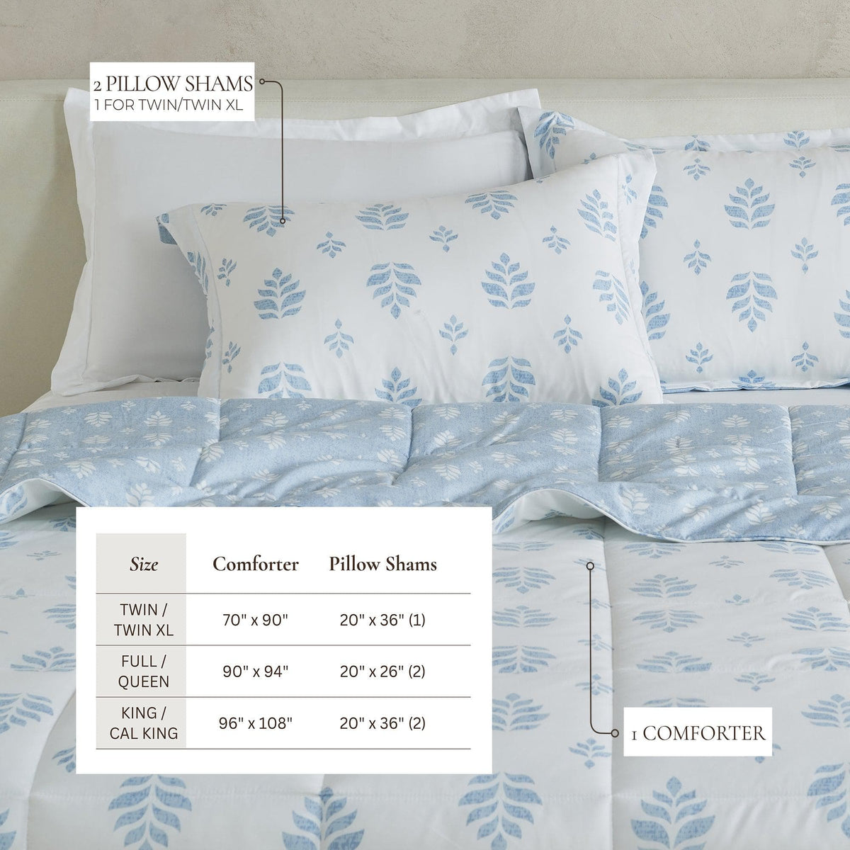 Reversible Brushed Microfiber Comforter Set – Odette Collection – view 52