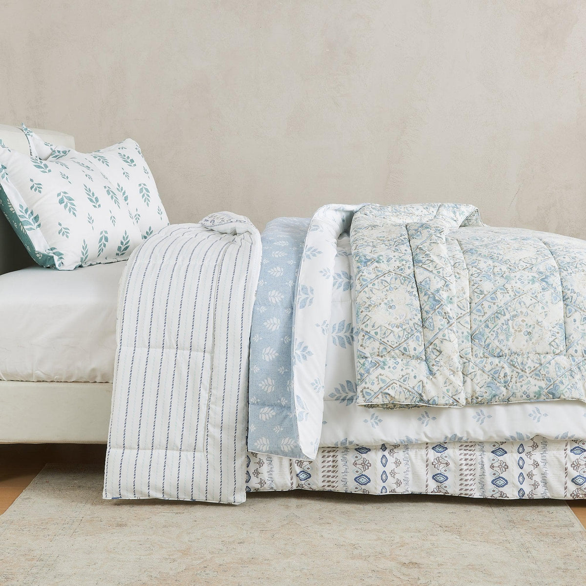 Reversible Brushed Microfiber Comforter Set – Odette Collection – view 66